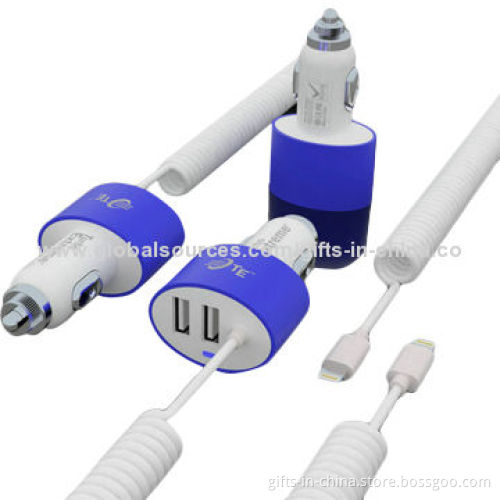Car Chargers with 5V/2.0A Output, Lightweight, Smart and Convenient to Use